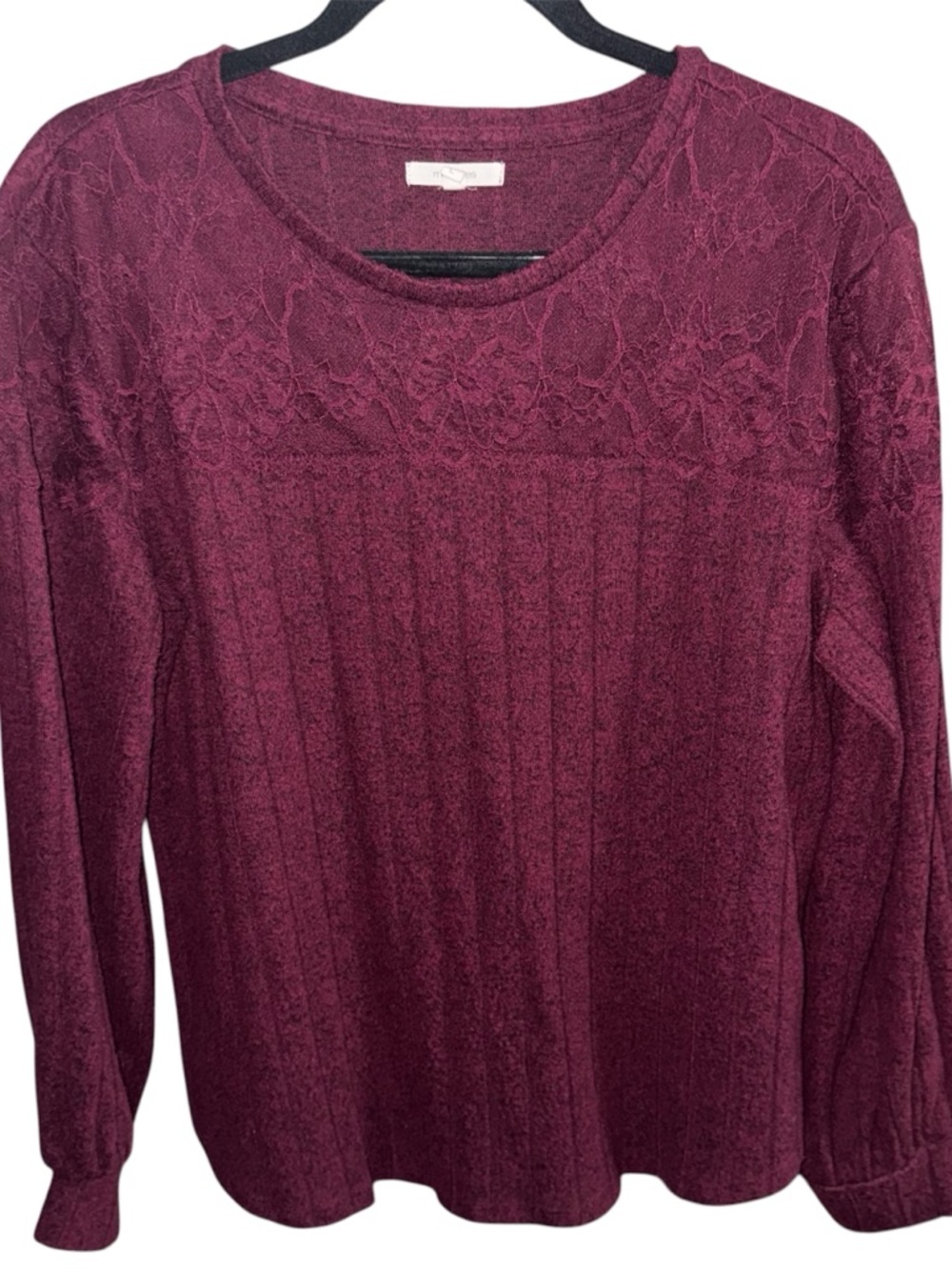 Maurices Marled Berry Knit Top